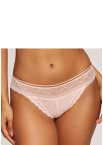 String Lascana "Tiziana", Damen, Gr. 44/46, beige (puder), Microtouch, Obermaterial: 84% Polyamid, 16% Elasthan, figurbetont, Unterhosen String, mit anteilig recycelter Spitze