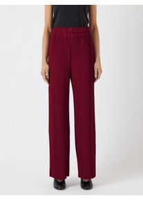 Schlupfhose Y.A.S "YASALISA HW PANT S. NOOS", Damen, Gr. 46, N-Gr, rot (tibetan rot), Web, Obermaterial: 95% Polyester, 5% Elasthan, unifarben, regular fit kn&ouml;chellang, Hosen Schlupfhose, Sommerhose, mit Plisseefalten