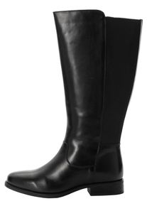 Weitschaftstiefel sheego, Damen, Gr. 44, XL-Schaft, schwarz, Glattleder, Leder, Schuhe Weitschaftstiefel