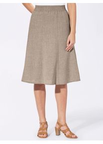 Godetrock Classic Basics, Damen, Gr. 42, grau (taupe), 100% Polyester, unifarben, knielang, R&ouml;cke Godetrock