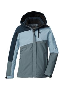 Funktionsjacke Killtec "KOW 218 GRLS JCKT", Kinder, Gr. 140, graublau, Obermaterial: 100% Polyester;Futter: 100% Polyester;F&uuml;llung: 100% Polyester, Jacken Funktionsjacke, Winddichte, wasserdichte Kinderjacke mit verstellbarer Kapuze