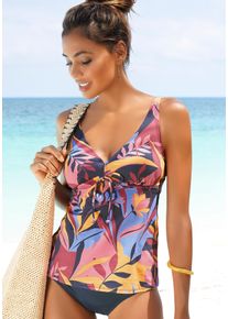 B&uuml;gel-Tankini Sunseeker "Allis", Damen, Gr. 46, Cup D, bunt (marine, rostrot), Microfaser, Microfaser, bedruckt, Bikini-Sets B&uuml;gel-Tankini, mit Schleife