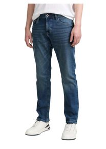 Straight-Jeans Tom Tailor "MARVIN", Herren, Gr. 33, L&auml;nge 34, used mid stone blau denim34, Denim/Jeans, Obermaterial: 98% Baumwolle, 2% Elasthan, unifarben, straight fit kn&ouml;chellang, Jeans Straight-Jeans, im Five-Pocket Style