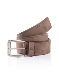 Lederg&uuml;rtel Tom Tailor "TTJAY", Herren, Gr. 85, braun, Rindsleder, unifarben, G&uuml;rtel Lederg&uuml;rtel, mit silberfarbener Schlie&szlig;e