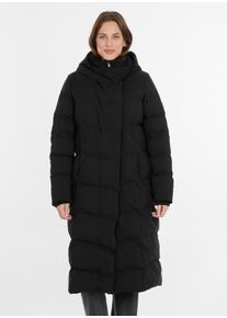 Steppmantel Ragwear "PAVLA LONG", Damen, Gr. S, schwarz, Steppware, Obermaterial: 100% Polyester, unifarben, knieumspielend, M&auml;ntel Steppmantel, verdeckter Rei&szlig;verschluss