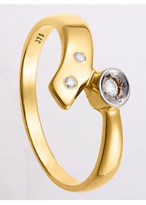 Fingerring Lady Gr. 16, gold (gelbgold 375), Fingerringe, Damen, 16, Gold Metall, Gold, Metall, Fingerring