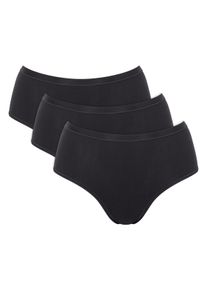 Midislip Sloggi "GO Daily Cotton", Damen, Gr. S, schwarz, Single Jersey, Obermaterial: 95% Baumwolle, 5% Elasthan, unifarben, k&ouml;rpernah, Unterhosen Midislip, Glanz-Effekt Details, weich, Baumwollmix, bequem, elastisch