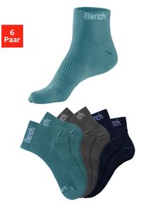 Sportsocken Bench., Herren, Gr. 39-42, bunt (2x dunkel mint, 2x grau, 2x marine), Baumwollmischung, unifarben, elastisch, Socken Sportsocken, mit antibakterieller Feuchtigkeitsregulierung, Topseller