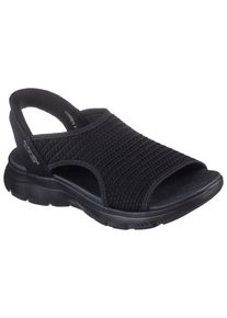 Sandale Skechers "SUMMITS-SWEETLY EVOLVED", Damen, Gr. 41, schwarz, Textil, Strukturmuster, unifarben, Schuhe Sandale, Sportsandale, Trekkingsandale mit Slip-In Funktion, Topseller