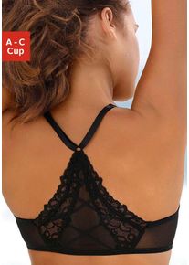 Push-up-BH Buffalo, Damen, Gr. 85, Cup C, schwarz, Spitze, Obermaterial: 90% Polyamid, 10% Elasthan, BHs Push-up-BH, mit modischen Racerback, Dessous