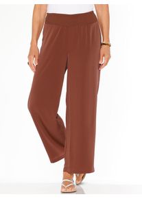 Schlupfhose Classic Basics, Damen, Gr. 46, Normalgr&ouml;&szlig;en, rot (rotbraun), 100% Polyester, unifarben, Hosen Schlupfhose