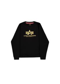Sweater Alpha Industries "Basic Sweatshirt Carbon", Herren, Gr. M, schwarz (schwarz, gold), Obermaterial: 80% Baumwolle, 20% Polyester, regular fit, Sweatshirts Sweater