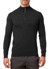 Troyer INDICODE "INAncona", Herren, Gr. L, grau (charcoal mix), Strick, Obermaterial: 80% Baumwolle, 20% Polyester, unifarben, regular fit, ohne Ausschnitt, Pullover Troyer