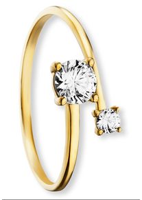Goldring ONE ELEMENT "Zirkonia Ring aus 333 Gelbgold" Gr. 51, gold, Fingerringe, Damen, 51,mit Zirkonia, Gelbgold 333, Goldring