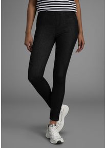 Jogg Pants Arizona "High Waist", Damen, Gr. 52, N-Gr, schwarz, Jersey, Obermaterial: 62% Baumwolle, 28% Polyester, 10% Elasthan, Basic, skinny fit kn&ouml;chellang, Jeans Jogg Pants, extra-eng geschnitten, kn&ouml;chellange Beinform, hoher Bund