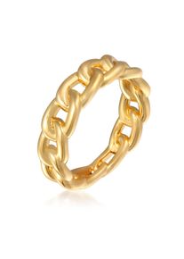 Silberring Elli "Ring Gliederring Bandring Goldfarben f&uuml;r Damen" Gr. 54, gold, Fingerringe, Damen, 54, Messing, Silberring