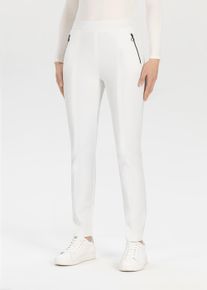 Schlupfhose Stehmann, Damen, Gr. 46, N-Gr, blau (blanc), Obermaterial: 68% Viskose, 27% Polyamid, 5% Elasthan, unifarben, regular fit kn&ouml;chellang, Hosen Schlupfhose, Sommerhose mit Rei&szlig;verschlusstaschen