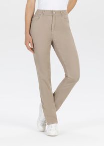 Webhose Stehmann "Mellina", Damen, Gr. 46, N-Gr, nougat light, Web, Obermaterial: 98% Baumwolle, 2% Elasthan, unifarben, straight fit normal, Hosen Webhose, Straight Fit im 5-Pocket-Stil