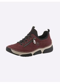 Sneaker Rieker, Damen, Gr. 41, rot (bordeaux), Lederimitat, Schuhe Sneaker