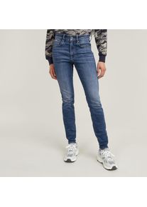 G-Star Raw Skinny-fit-Jeans G-STAR "3301", Damen, Gr. 30, L&auml;nge 30, blau (medium aged), Denim/Jeans, Obermaterial: 92% Baumwolle, 7% Elastomultiester, 1% Elasthan, skinny fit normal, Jeans Skinny-fit-Jeans, mit Stretch