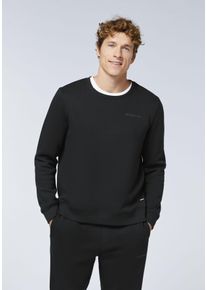 Sweater Chiemsee, Herren, Gr. 3XL (64/66), schwarz beauty, 60% Baumwolle, 40% Polyester, unifarben, regular fit normal, Rundhals, abnehmbar Rippb&uuml;ndchen, Sweatshirts Sweater, - in angenehmer Baumwollmisch-Qualit&auml;t