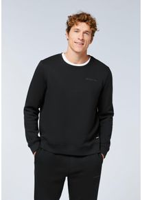 Sweater Chiemsee, Herren, Gr. S (44/46), schwarz beauty, 60% Baumwolle, 40% Polyester, unifarben, regular fit normal, Rundhals, abnehmbar Rippb&uuml;ndchen, Sweatshirts Sweater, - in angenehmer Baumwollmisch-Qualit&auml;t