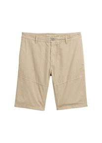 Bermudas Tom Tailor, Herren, Gr. 33, N-Gr, beige (cashew beige), Obermaterial: 100% Baumwolle, unifarben, regular fit kniefrei, Hosen Bermudas, Sommerhose im Utility-Look