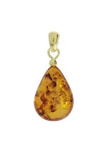 Kettenanh&auml;nger OSTSEE-SCHMUCK "OSTSEE-SCHMUCK Anh&auml;nger", gelb (wei&szlig;, neutral), Schmuckanh&auml;nger, Damen, 30 x 12mm, Bernstein, 1,8 g, Kettenanh&auml;nger