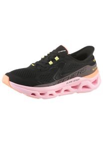 Slip-On Sneaker Skechers "GLIDE-STEP ALTUS", Damen, Gr. 39, schwarz (schwarz, rosa kombiniert), Synthetik, Textil, kontrastfarbene Details, Schuhe Slip-On Sneaker, Trainingsschuh, Laufschuh mit auff&auml;lliger Laufsohle, Topseller