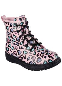 Schn&uuml;rstiefel Skechers "GRAVLEN - TOTALLY WILD", M&auml;dchen, Gr. 33, pink (pink, kombiniert), Synthetik, Schuhe Schn&uuml;rstiefel, mit Rei&szlig;verschluss