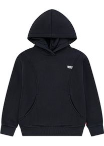 Kapuzensweatshirt LEVI'S KIDS "LVG BATWING PATCH HOODIE", M&auml;dchen, Gr. 4 (104), schwarz (jet schwarz), Sweatware, Obermaterial: 60% Baumwolle, 40% Polyester, unifarben, B&uuml;ndchen mit Daumenl&ouml;chern, Sweatshirts Kapuzensweatshirt, mit Daumenloch