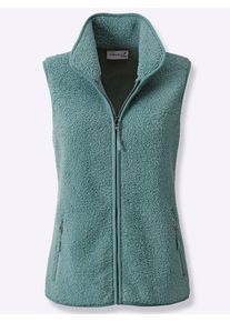 Fleeceweste Casual Looks, Damen, Gr. 42, gr&uuml;n (jade), 100% Polyester, unifarben, Westen Fleeceweste