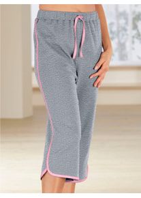 Caprihose, Damen, Gr. 46, Normalgr&ouml;&szlig;en, grau (grau, meliert), 100% Baumwolle, 25% Polyester, 75% Baumwolle, unifarben, knielang, Hosen Caprihose