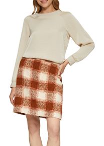 Langarmbluse s.Oliver, Damen, Gr. 44, beige, Satin, Obermaterial: 100% Polyester, unifarben, regular fit taillenbedeckt, Rundhals, Rippb&uuml;ndchen, Blusen Langarmbluse, in Satin Qualit&auml;t