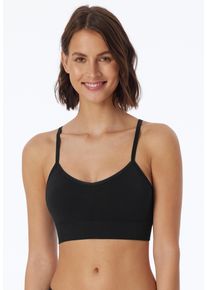 Bustier Schiesser "Casual Seamless", Damen, Gr. XL, N-Gr, schwarz, Microtouch, Obermaterial: 95% Polyamid, 5% Elasthan, BHs Bustier, ohne st&ouml;rende Seitenn&auml;hte, herausnehmbare Pads, elastisch