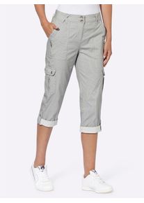 Webhose Heine, Damen, Gr. 46, Normalgr&ouml;&szlig;en, bunt (marine, ecru, gestreift), 98% Baumwolle, 2% Elasthan, gemustert, gestreift, 7/8-L&auml;nge, Hosen Webhose