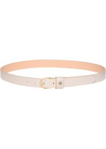 Lederg&uuml;rtel Calvin Klein "CK METAL LOOP ROUND BUCKLE 25MM", Damen, Gr. 105, chateau, Rindsleder, unifarben, G&uuml;rtel Lederg&uuml;rtel, Gr&ouml;&szlig;enverstellbar