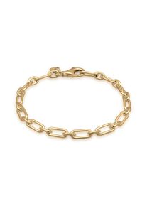 Armkette Kuzzoi "Armband Gliederkette Herren Oval Modern 925 Sterling Silber" Gr. 210, gold, Armb&auml;nder, Herren, 210, Silber 925 (Sterlingsilber), Armkette