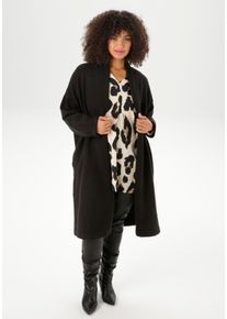 Strickjacke ANISTON PLUS, Herren, Gr. 50, schwarz, Feinstrick, Obermaterial: 74% Polyacryl, 23% Polyester, 3% Elasthan, unifarben, figurumspielend kniefrei, Rippb&uuml;ndchen, Strickjacken Strickjacke, in kuscheliger Qualit&auml;t