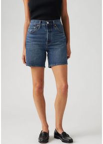 Levi's Shorts LEVI'S "501MID THIGH SH", Damen, Gr. 27, N-Gr, broken midnight, Denim/Jeans, Obermaterial: 99% Baumwolle, 1% Elasthan, washed, normal ca. Mitte Oberschenkel, Hosen Shorts, Sommerhose Denim/Jeans in Baumwollqualit&auml;t