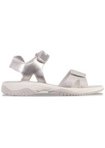 Sandale Lotto, M&auml;dchen, Gr. 33, silber, wei&szlig;, Synthetik, gl&auml;nzend, metallic, Schuhe Sandale, - in kinderfu&szlig;gerechter Passform