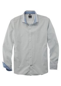 Langarmhemd OLYMP "OLYMP Hemd Casual", Damen, Gr. XL, N-Gr, gr&uuml;n, Web, Obermaterial: 100% Baumwolle, regular fit, Manschette, Hemden Langarmhemd, Mit Minimal-Print