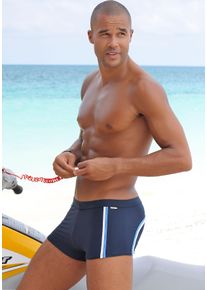 Boxer-Badehose Chiemsee, Herren, Gr. 5, N-Gr, blau (marine), Polyamid, kontrastfarbene Details, Badehosen Boxer-Badehose, mit modischen Kontrastpaspelierungen, Topseller