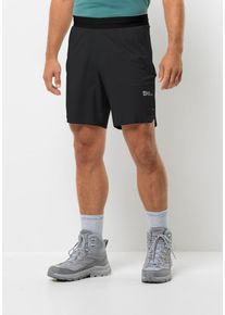 Shorts Jack Wolfskin "PRELIGHT CHILL SHORTS M", Herren, Gr. S (48), Normalgr&ouml;&szlig;en, schwarz, OBERSTOFF: 86% POLYAMID, 14% ELASTHAN. Futter: 100% POLYESTER, Hosen Shorts