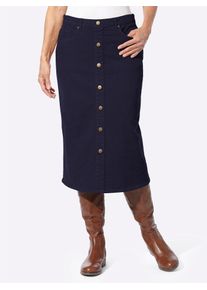 Cordrock Inspirationen, Damen, Gr. 22, blau (marine), 98% Baumwolle, 2% Elasthan, unifarben, wadenlang, R&ouml;cke Cordrock