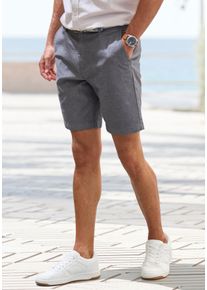 Chinoshorts John Devin "regular-fit", Herren, Gr. 38, N-Gr, grau, Web, Obermaterial: 98% Baumwolle, 2% Elasthan, unifarben, regular fit kurz, Hosen Chinoshorts, Oxford Shorts aus elastischer Baumwolle