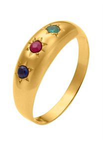Fingerring Lady Gr. 17, gold (gelbgold 375), Fingerringe, Damen, 17, Metall, Fingerring