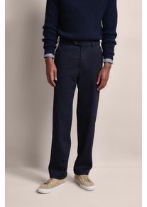 Stoffhose Bugatti, Herren, Gr. 35, L&auml;nge 32, blau (marine), 85% Baumwolle, 12% Polyester, 3% Elasthan, unifarben, gerade, unten schmal, Hosen Stoffhose, super elastisch