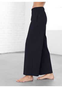 Schlupfhose, Damen, Gr. 46, Normalgr&ouml;&szlig;en, bunt (marine, bordeaux), 100% Baumwolle, unifarben, lang, Hosen Schlupfhose