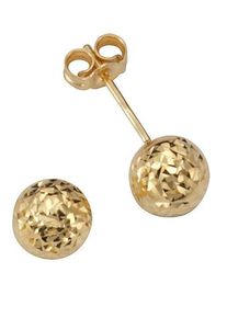 Paar Ohrstecker Firetti "Schmuck Geschenk Gold 375 Ohrschmuck rund diamantiert" Gr. 6, gold (goldfarben), Ohrringe, Damen, 6, Gelbgold 375, Paar Ohrstecker